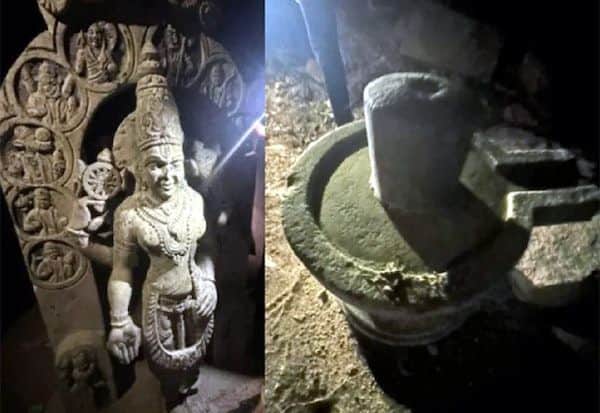 Vishnu and Shiva Lingam in Krishna river   |  கிருஷ்ணா நதியில் விஷ்ணு, சிவலிங்கம் | Dinamalar