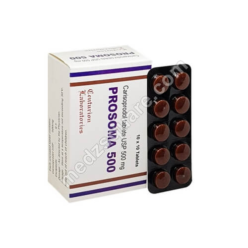 Buy Prosoma 500mg online effective muscle relaxant medzsquare