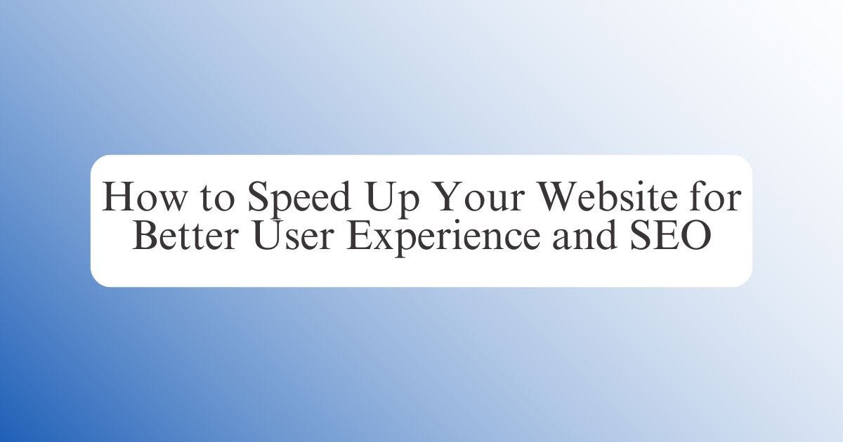 Quick Fixes to Speed Up Your Website for SEO and UX Benefits | by iGex Solutions | Feb, 2025 | Medium