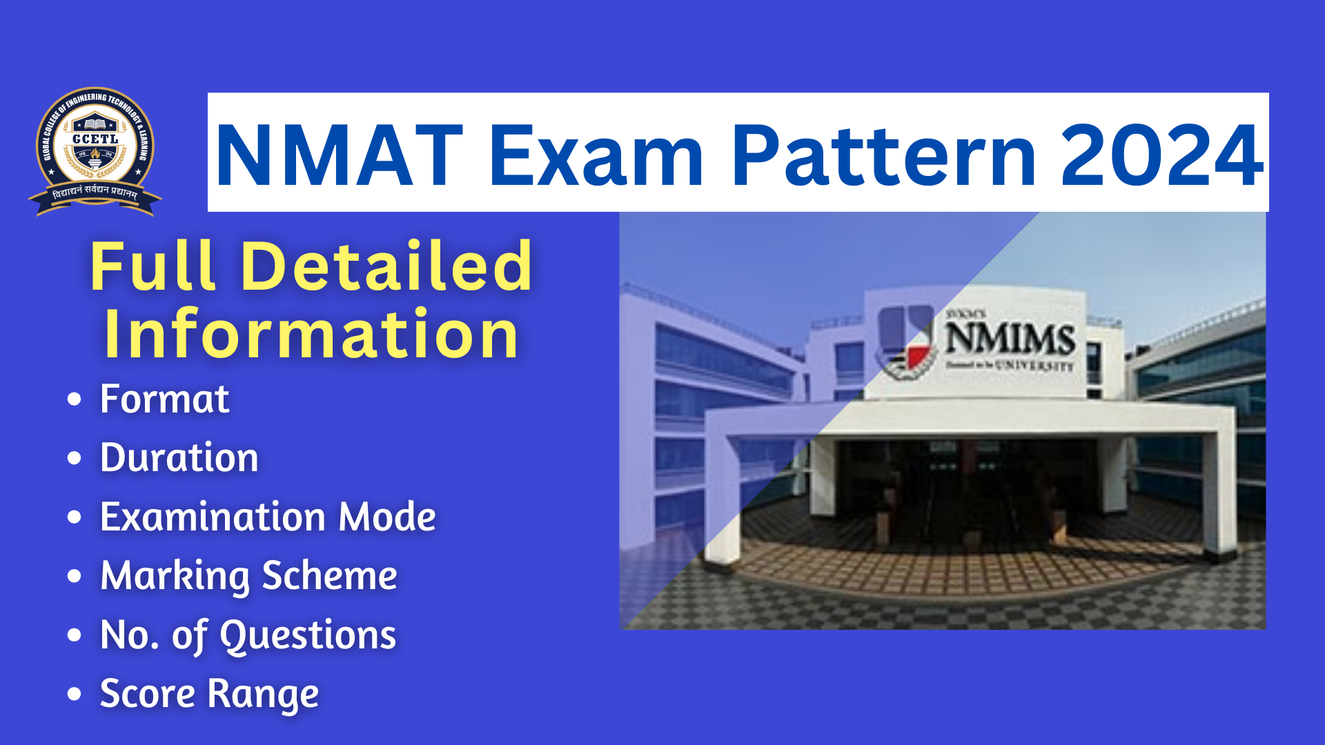 NMAT Exam Pattern 2024 Full Detailed Information....